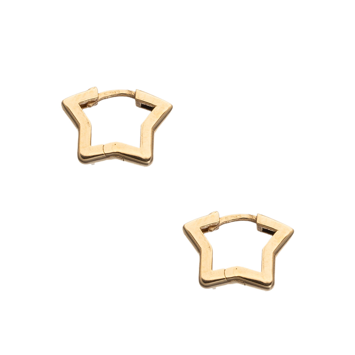 Gold Star Huggie Earrings